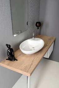 SAPHO - MINIMAL umývadlo oválne 64,5x40,5x12 cm, na dosku (MN065)