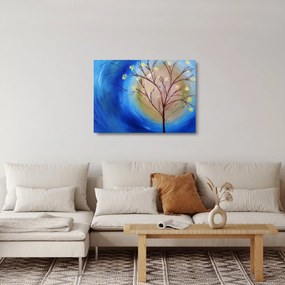 Sklenený obraz - Strom zakrývajúci slnko (70x50 cm)