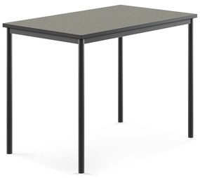 Stôl SONITUS, 1200x800x900 mm, linoleum - tmavošedá, antracit