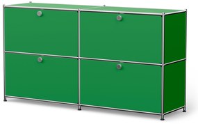 Kovová odkladacia skrinka »CN3« s výklopnými priečinkami, zelená