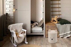 Roztomilá detská skladacia pufa s úložným priestorom ružová