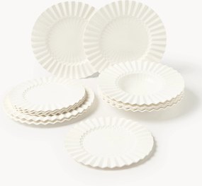 Porcelánová súprava riadu's reliéfnym vzorom Antonin, 4 osoby, 12 ks