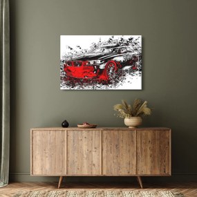 Obraz - Maľované auto v akcii (90x60 cm)