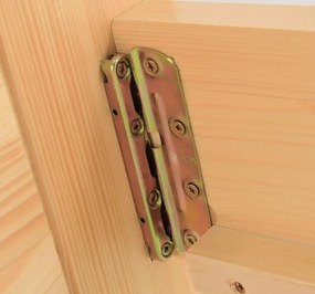 Drevená vyvýšená manželská posteľ KUBA - smrek, 200x180