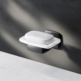 Miska na mydlo AM.PM Gem AGA34222 nástenná, sklo, čierna