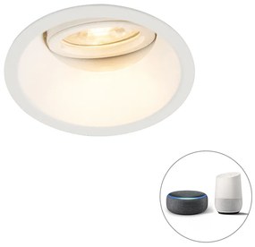 Inteligentné zapustené bodové svetlo biele vrátane WiFi GU10 nastaviteľné - Alloy