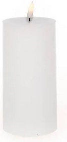 DECOLED LED sviečka, vosková, 7,5 x 15 cm, biela