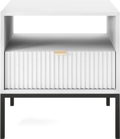 Nočný stolík Nova, biely