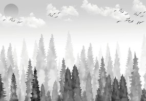 Fototapeta - Akvarelový les (147x102 cm)
