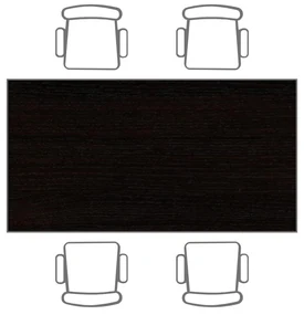 Stôl jedálenský, 2000 x 800 mm, tmavo sivá podnož, wenge