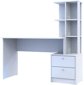 Písací stôl s regálom Talent T7 P - biela