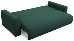 Zelená rozkladacia/s úložným priestorom pohovka 238 cm Kapua – Makamii