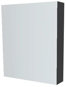 Mereo, Mereo Kúpeľňová zrkadlová skrinka 60 cm, galerka, 1x dvierka ľavá, Multidecor, Čierna Supermat, MER-CN798G61CIPM