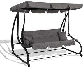 Záhradná hojdačka LINDA SPRINGOS GS0003-sivá