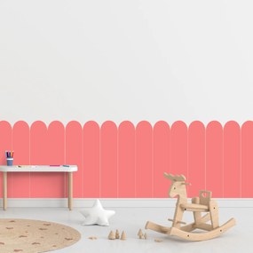 PIPPER. Oblúk - Ružová farba - textilná nálepka na stenu Farba: Tmavá, Veľkosť: 80 cm