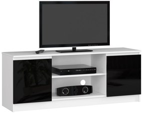 TV stolík Dariel (biela + čierny lesk). Akcia -16%. Vlastná spoľahlivá doprava až k Vám domov. 1069770