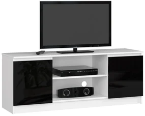 TV stolík Dariel  (biela + čierny lesk). Akcia -21%. Vlastná spoľahlivá doprava až k Vám domov. 1069770