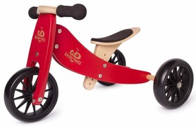 Kinderfeets® Drevený balančný bicykel Tiny Tot 2v1 červená