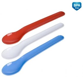 Plastové lyžičky 3ks -biela+ružová+žltá