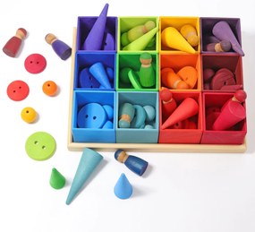 Grimm's - Farebné krabičky - triediaca pomôcka - 12 ks