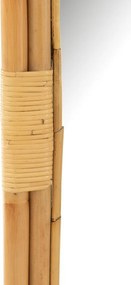 Prírodné ratanové zrkadlo s rebríkom Ellen Rattan Natural - 80*3*152cm