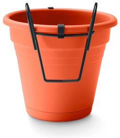 Kvetináč s držiakom na zavesenie na balkón