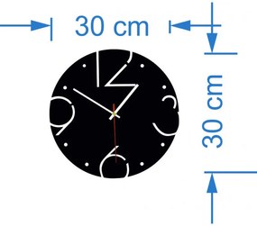 STYLESA Nástenné hodiny vyrobené z HDF  BARDOT HDFK005 i čierne