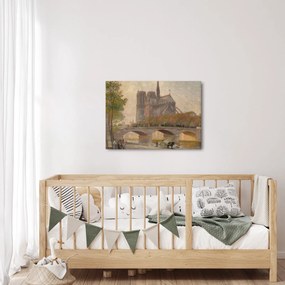 Obraz - Robert William Vonnoh, Notre Dame de Paris, reprodukcia (70x50 cm)