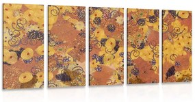 5-dielny obraz abstrakcia inšpirovaná G. Klimtom Varianta: 100x50