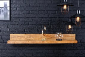 Dizajnová nástenná polica Elegant 80 cm mango