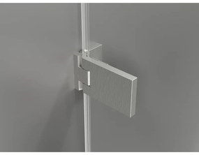 Mexen, Mexen Lunar-F skladacie ľavé sprchové dvere 90 cm, transparentné, brúsený nikel - 836-090-000-97-00-L