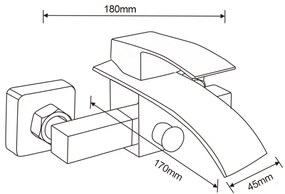Mexen Aries, vaňová batéria, čierna matná, 744830-70