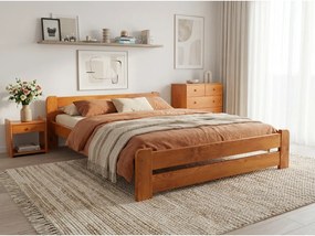 Posteľ Laura 160 x 200 cm, jelša Rošt: S lamelovým roštom, Matrac: Matrac SOMMERA 18 cm