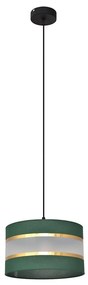 Luster na lanku HELEN 1xE27/15W/230V pr. 25 cm zelená/zlatá