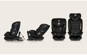Lionelo - Otočná autosedačka s bázou BASTIAAN i-Size 40-150 cm Black Carbon