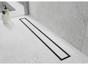 Mexen Flat 360°, nerezový sprchový žľab vzor M13 2v1 na vloženie dlažby 50 cm, čierna matná, 1710050-40