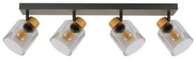 Brilagi - Bodové svietidlo HYGGE 4xE14/15W/230V čierna/dymová