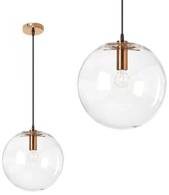 Toolight - Závesné sklenené stropné svietidlo Lassi 20 cm 1xE27, Ružové zlato, OSW-00130