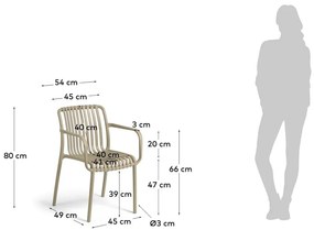Béžová záhradná stolička Kave Home Isabellini