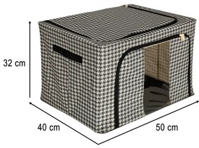 IKO Organizér na bielizeň s rámom čierno-biely 66L