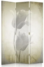 Gario Paraván Retro Tulipány Rozmery: 180 x 170 cm, Prevedenie: Klasický paraván