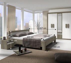 TEMPO KONDELA Mediolan spálňa dub sonoma truflový / biela