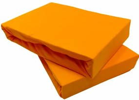 Posteľná plachta jersey oranžová TiaHome - 90x200cm