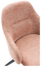 Svetlohnedé čalúnené jedálenské kreslá v súprave s podrúčkami 2 ks Tamara – Marckeric