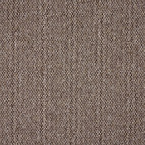 Timzo, Metrážny koberec Rubin 2117 brown, na mieru, šíře 4m, hnedá, ab (mriežka), chodba / predsieň