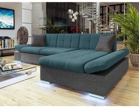 Rohová sedačka Laviva LED, Dostupné poťahy: ekokoža Soft 017 + Bristol 2460, Strana: ľavá