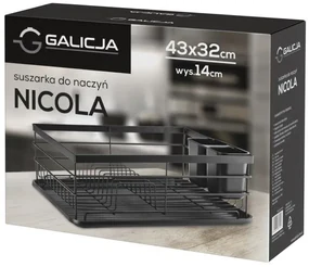 Kovový odkvapkávač na riad Nicola - biela