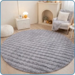 Koberec Rabbit Bubble strieborný kruh