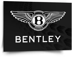 Sablio Obraz Logo Bentley Čierny - 150x110 cm