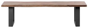 furniture-nabytek.cz - Masívna lavica Bullwer z palisandru, lakovaná, čierna – 190×40 cm